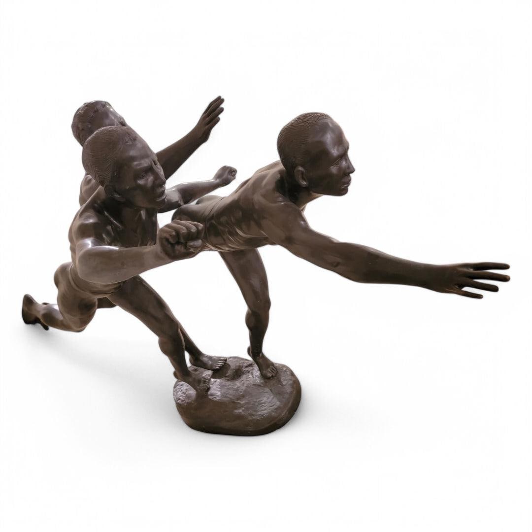 Antique French Art Nouveau Au But' Bronze Sculpture by Alfred Boucher - 5
