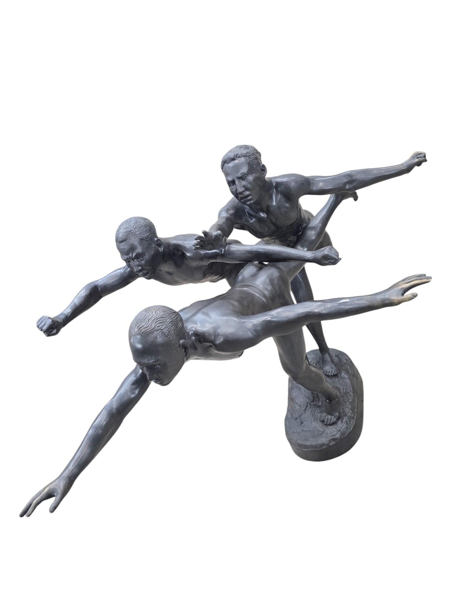 Antique French Art Nouveau Au But' Bronze Sculpture by Alfred Boucher - 8