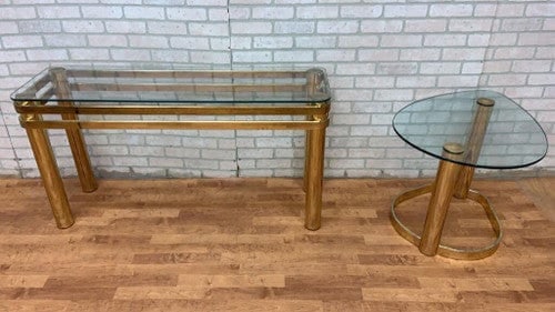 Hollywood Regency Console Table and Side Table by Leon Rosen for Pace - 2