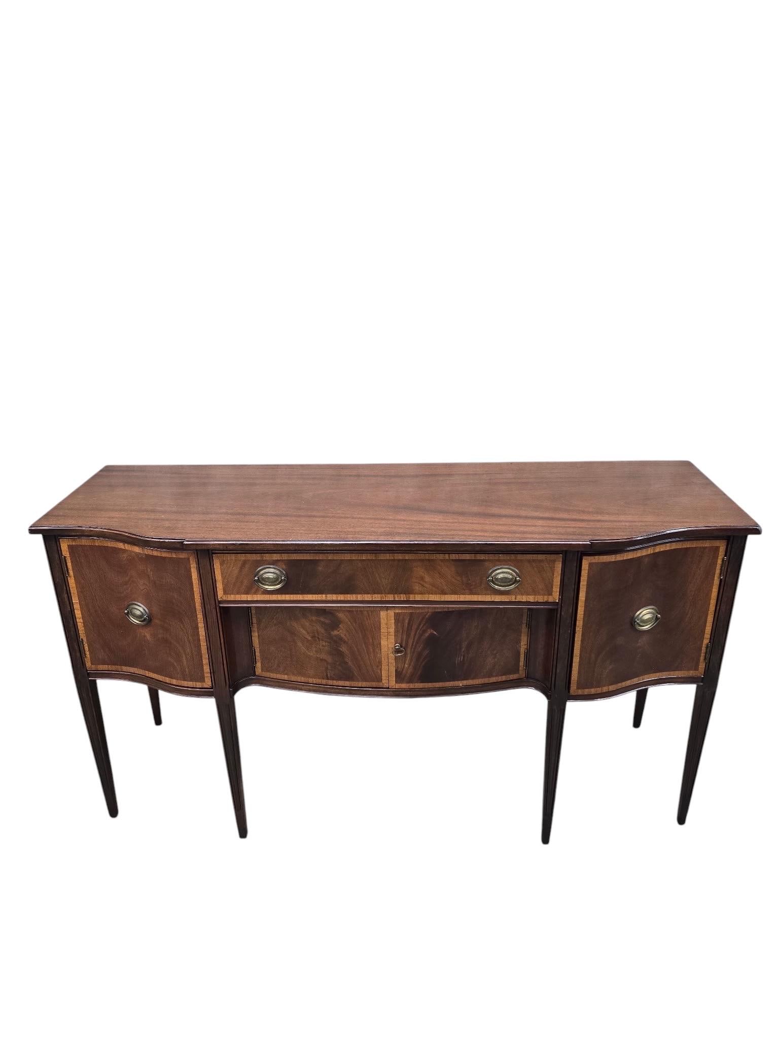 Antique Georgian Style Mahogany Sideboard Server - 2