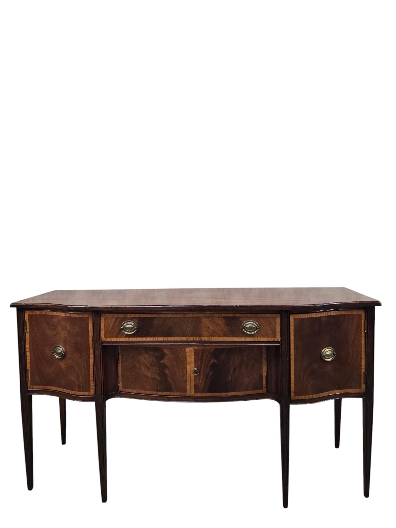 Antique Georgian Style Mahogany Sideboard Server - 4