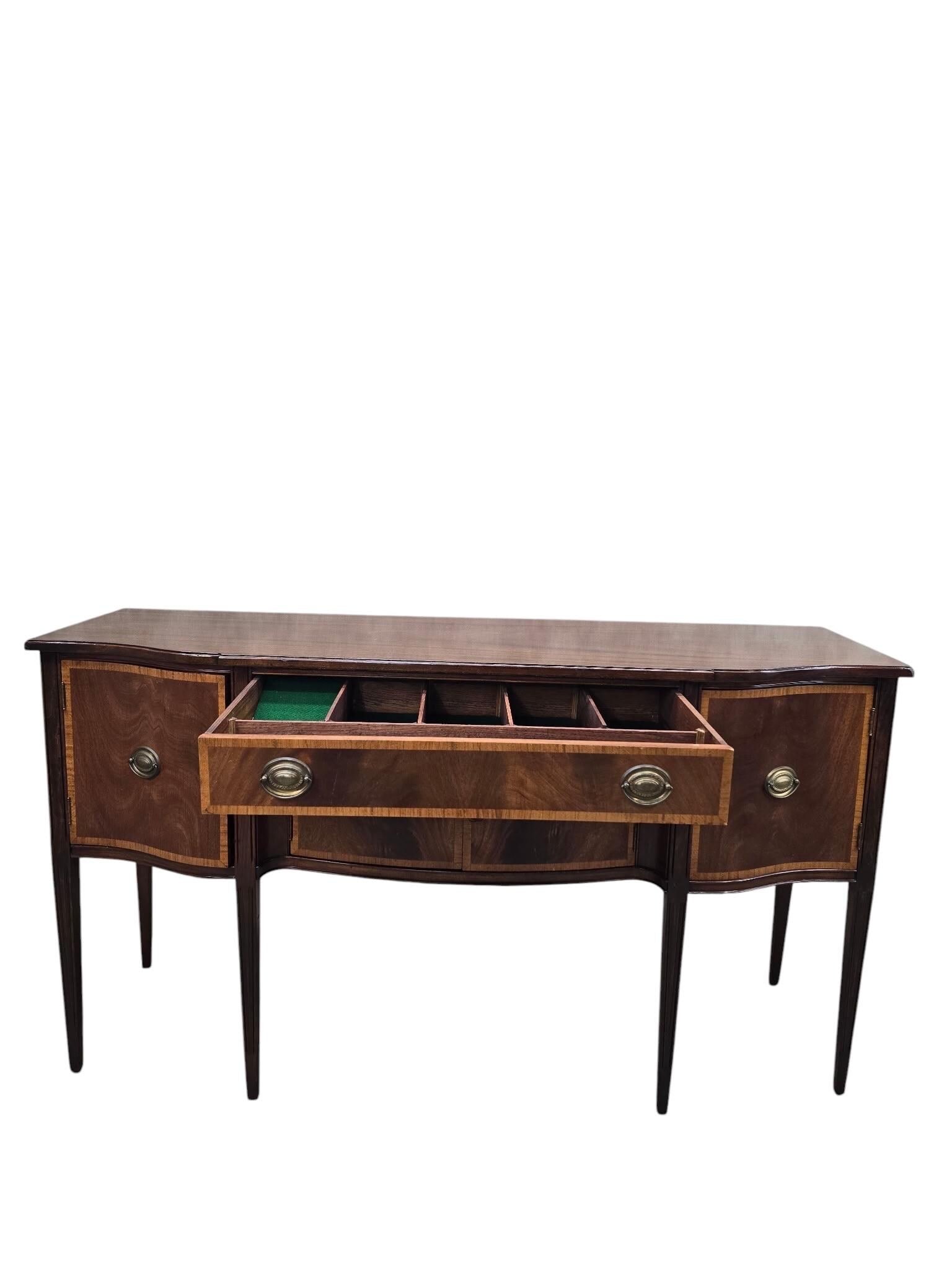 Antique Georgian Style Mahogany Sideboard Server - 7