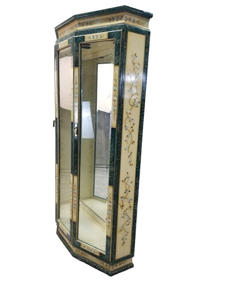 MCM Etched and Hand Painted Display Cabinet - 3