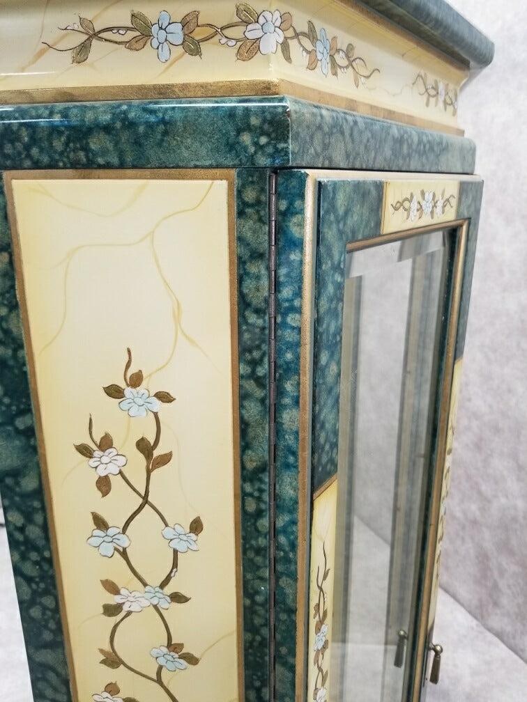 MCM Etched and Hand Painted Display Cabinet - 4
