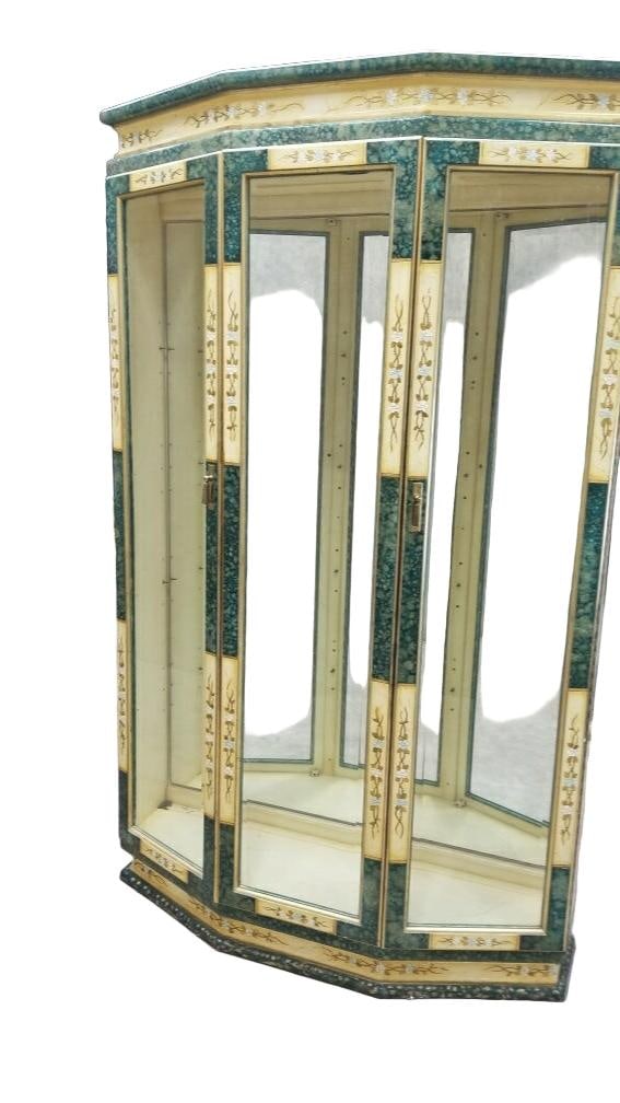 MCM Etched and Hand Painted Display Cabinet - 7