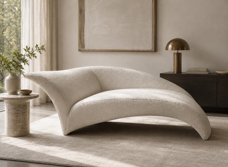 Postmodern Vladimir Kagan Marilyn Chaise Lounge Newly Reupholstered (1 of 8)
