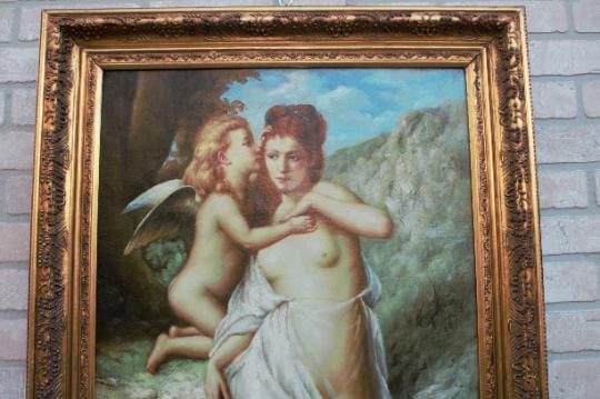 Antique French Neoclassical Style Painting - 3