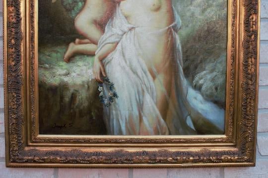 Antique French Neoclassical Style Painting - 5