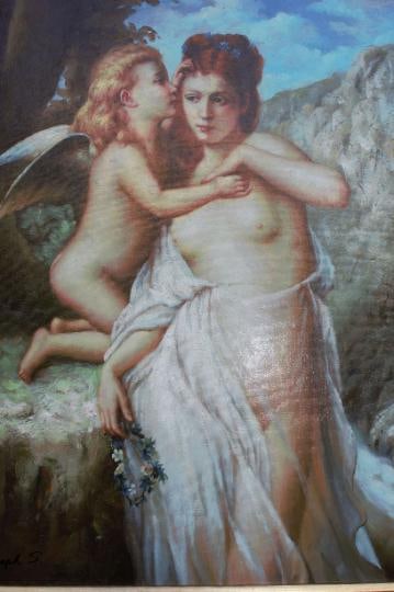 Antique French Neoclassical Style Painting - 7