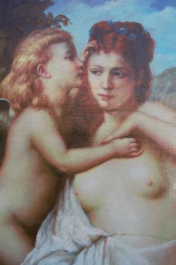 Antique French Neoclassical Style Painting - 8