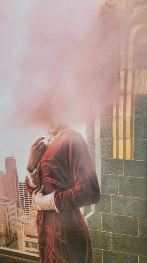 Contemporary Modern Abstract Rooftop City Scene Digital Media Art - 6
