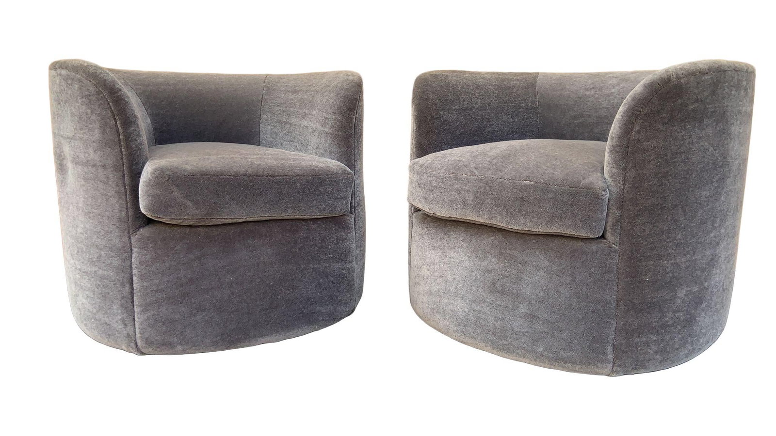 MCM Faudet-Harrison Swivel Lounge Chairs Newly Reupholstered - Pair - 3