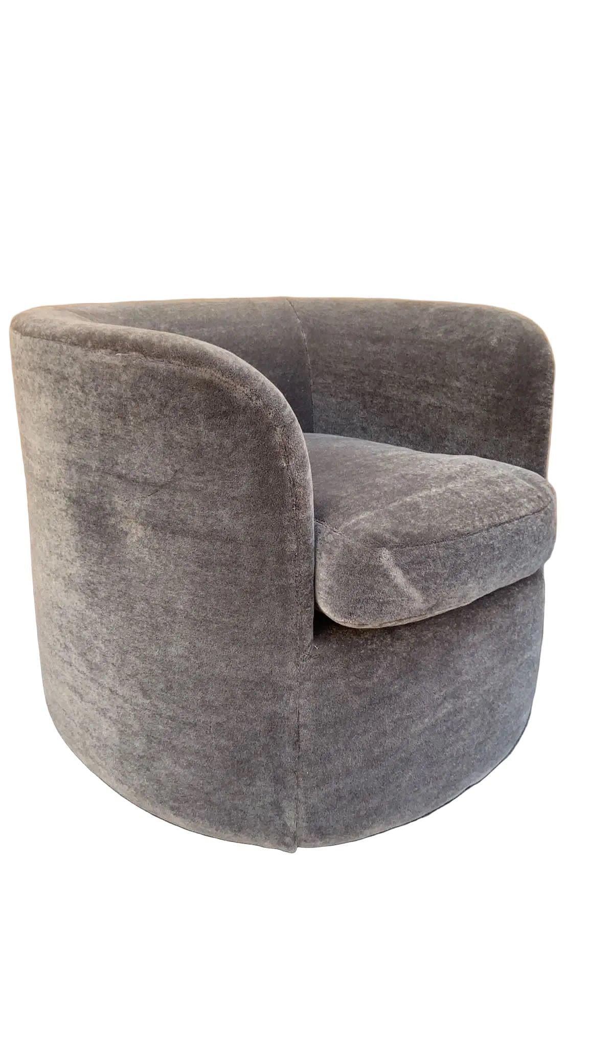 MCM Faudet-Harrison Swivel Lounge Chairs Newly Reupholstered - Pair - 8