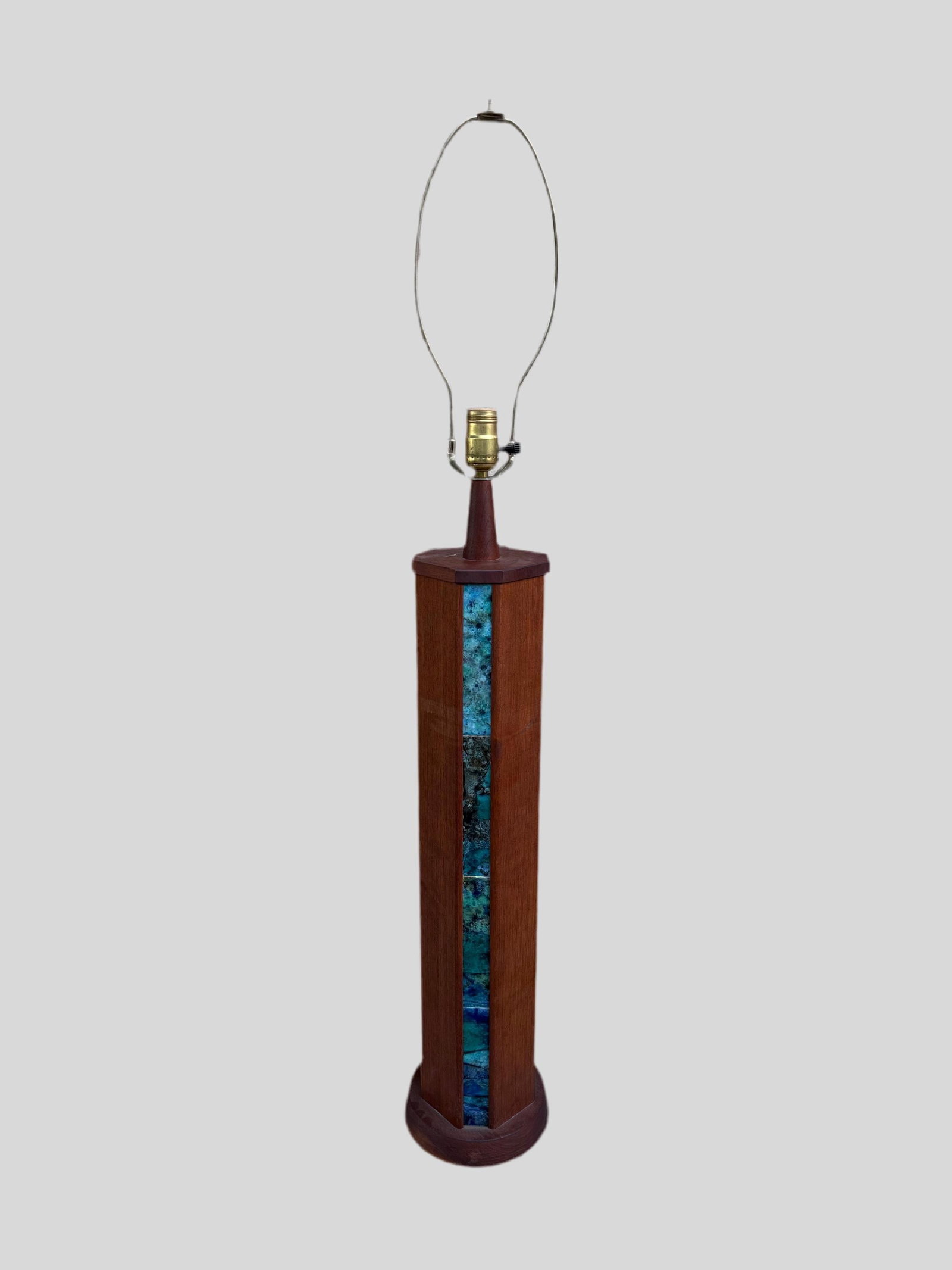 MCM Harris Strong Wood and Ceramic Tile Table Lamp - 2