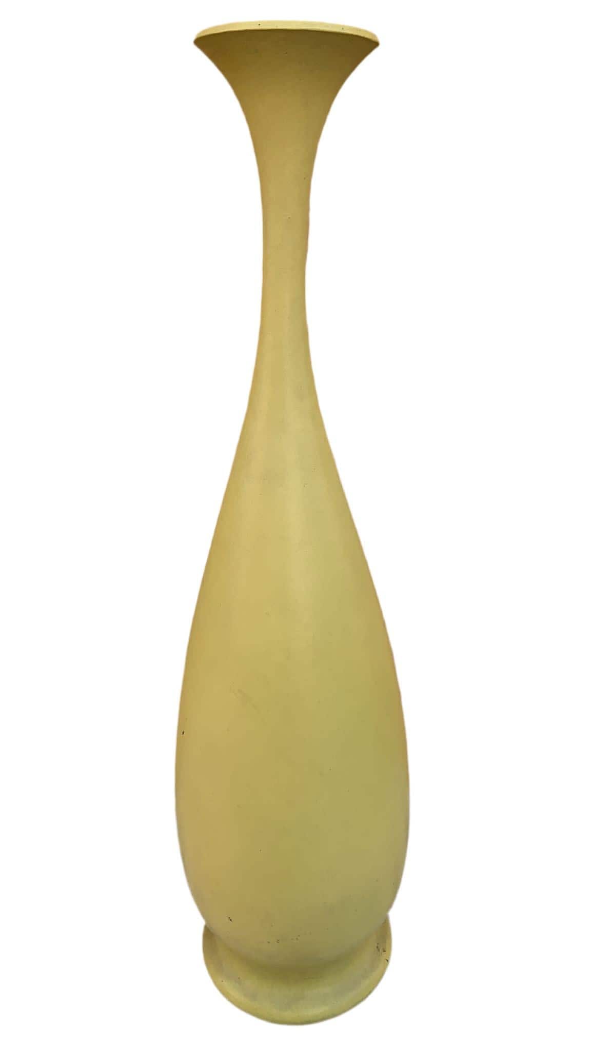 MCM Swedish Ceramic Yellow Floor Vase - 5