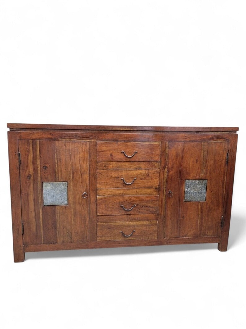 Vintage Rustic Reclaimed Barnwood Sideboard (1 of 8)