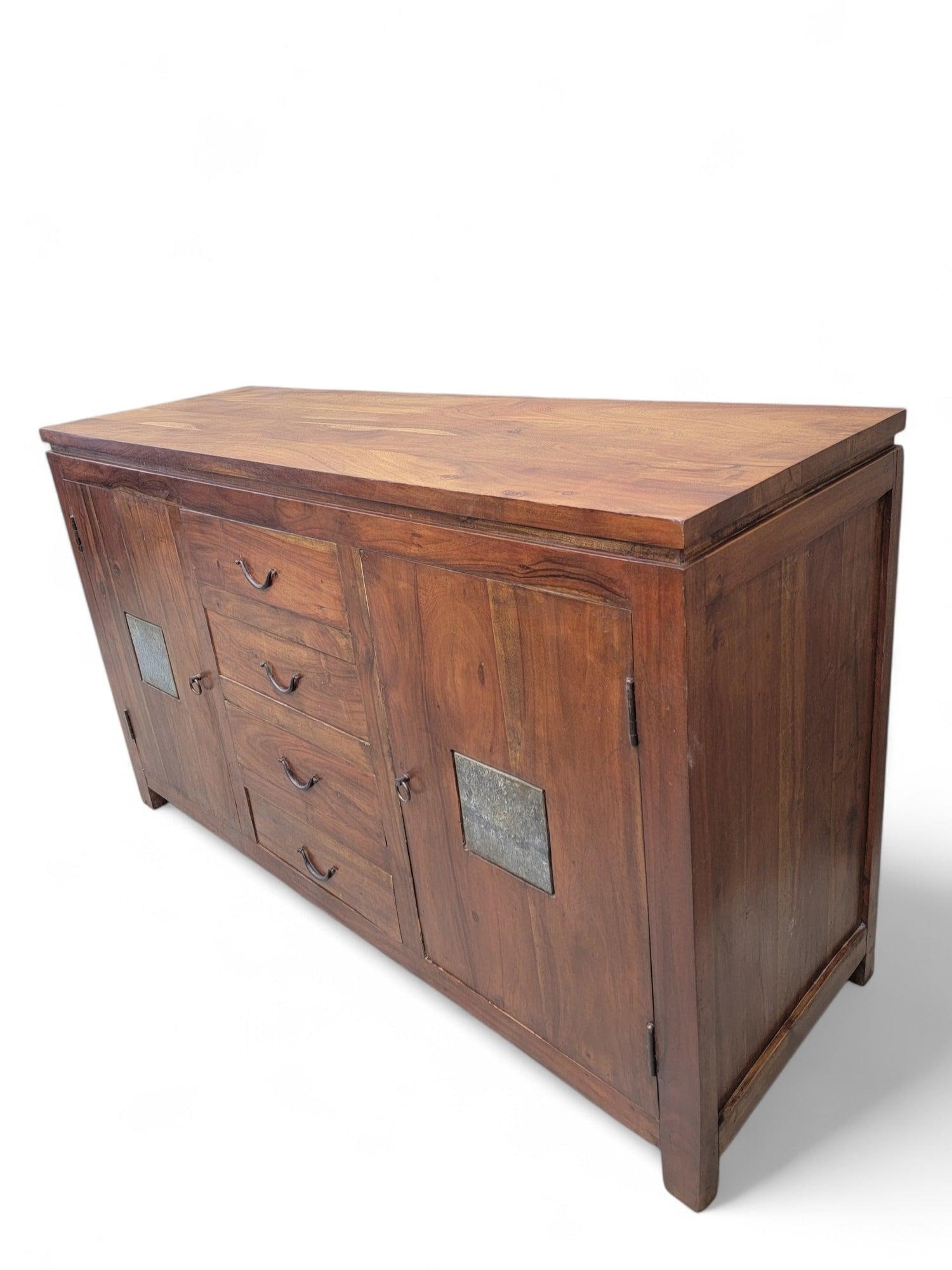 Vintage Rustic Reclaimed Barnwood Sideboard - 4