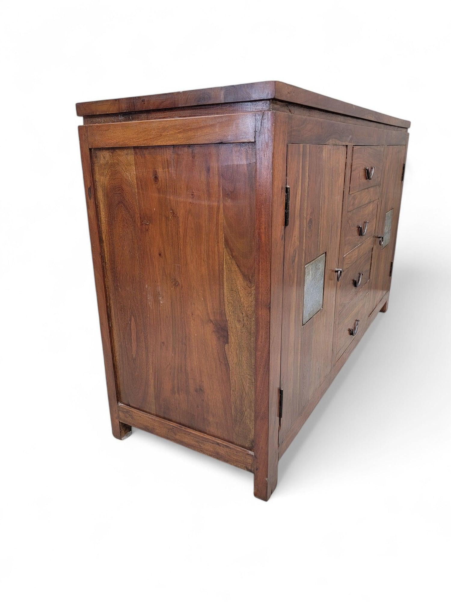 Vintage Rustic Reclaimed Barnwood Sideboard - 7