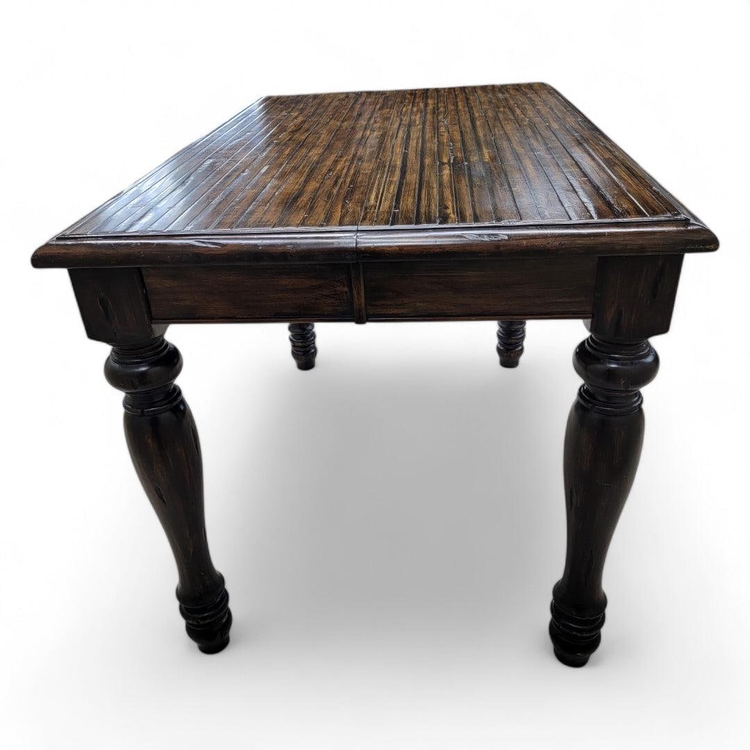 Vintage Rustic Town and Country Style Expanding Butterfly Farmhouse Table - 4