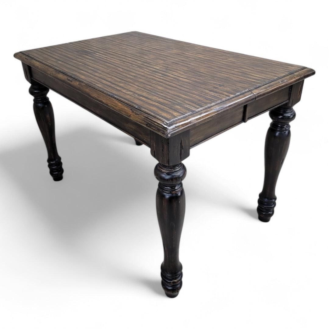 Vintage Rustic Town and Country Style Expanding Butterfly Farmhouse Table - 6