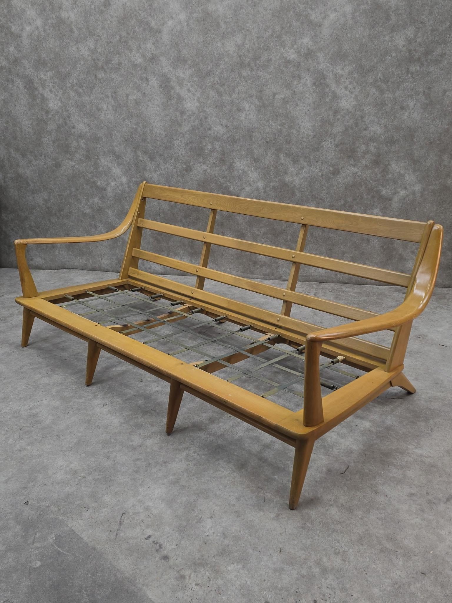 MCM Heywood Wakefield Aristocraft Sofa Newly Reupholstered - 8