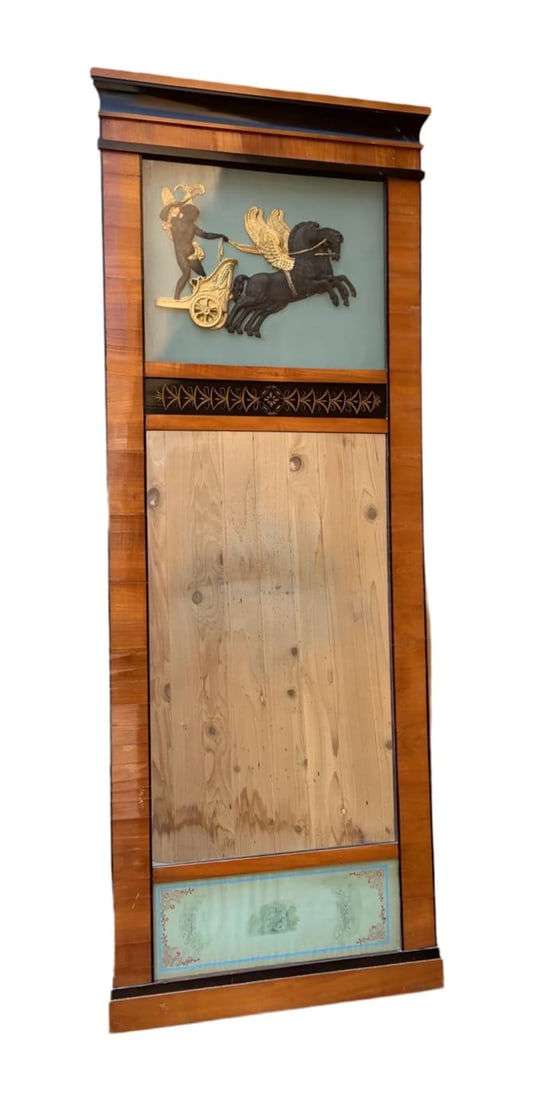 Antique German Biedermeier Style Trumeau Wall Mirror (1 of 6)