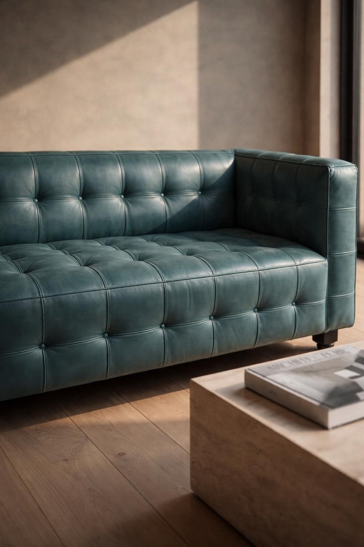 Vintage Italian Kubus Sofa by Josef Hoffmann Newly Reupholstered in Leather - 4