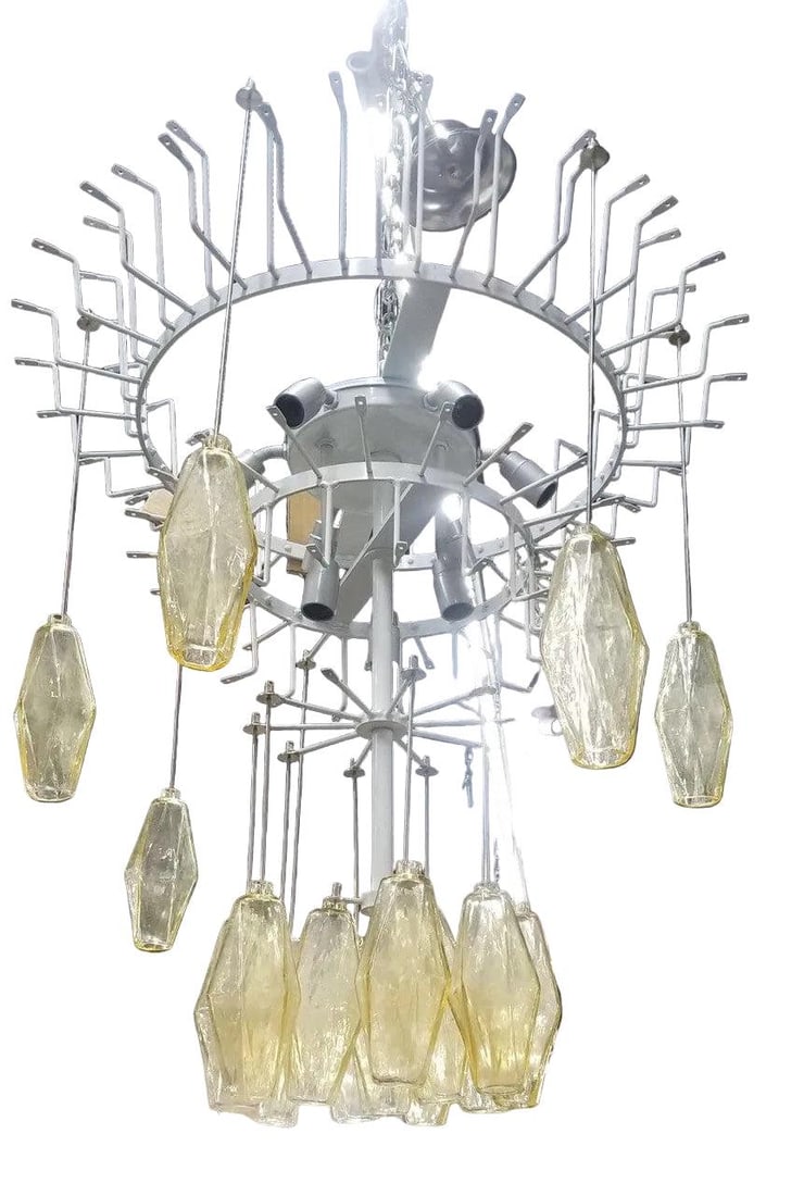Vintage Modern Italian Glass Chandelier by Carlo Scarpa for Venini - 6