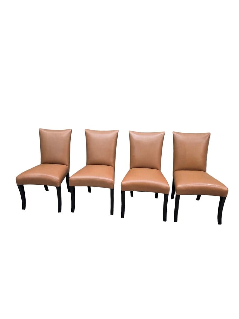 Vintage Contemporary Dining Chairs by Donghia – for Reupholstery - 4: Title: Vintage Contemporary Dining Chairs by Donghia – for Reupholstery - 4 Description: Vintage Modern John Hutton for Donghia Phantom Dining Chairs - Set of 4 A set of four elegant dining chai