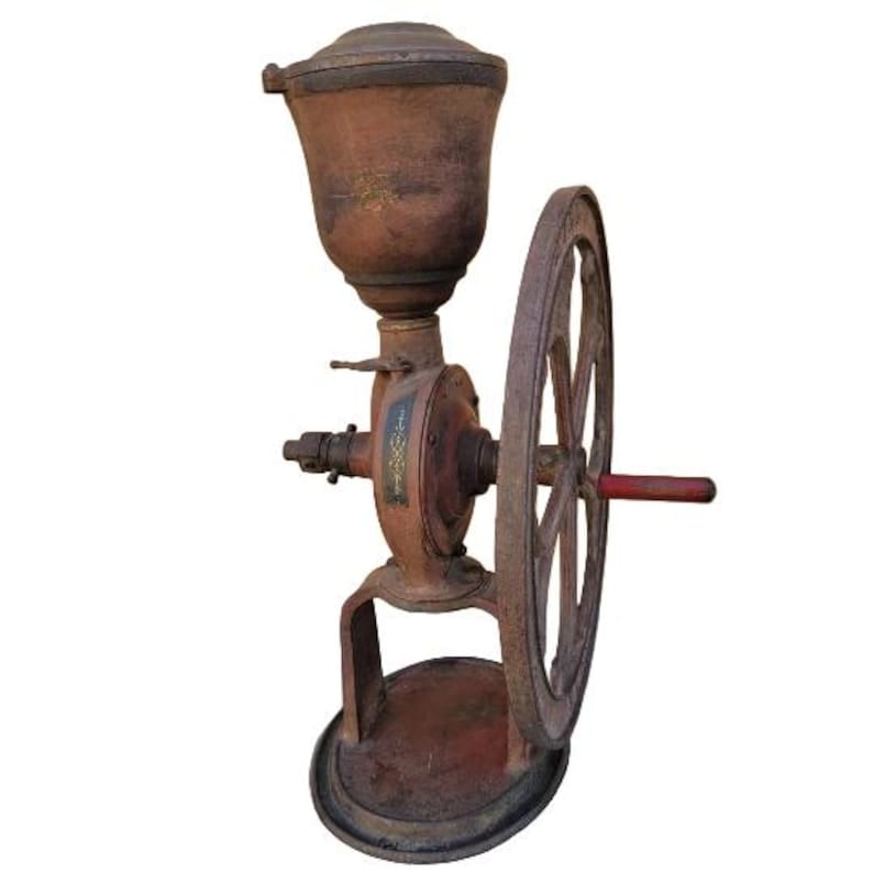 Antique Cast Iron Elgin National Coffee Mill Grinder #40: Title: Antique Cast Iron Elgin National Coffee Mill Grinder #40 Description: .Antique Cast Iron Elgin National Coffee Mill Grinder #40This antique Elgin National coffee grinder has an American Bald Ea