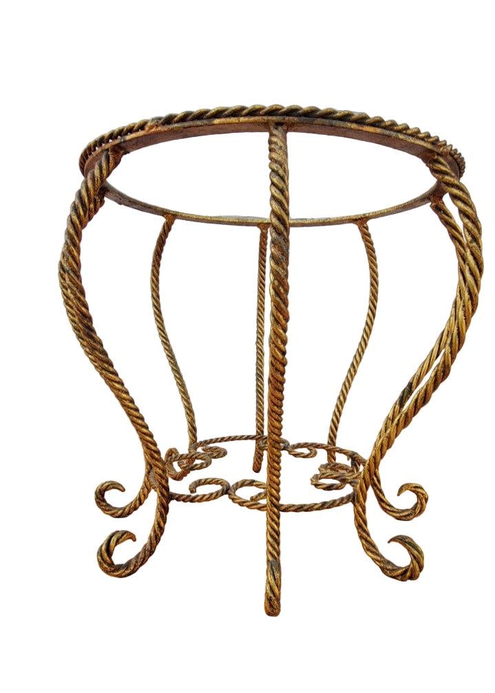Hollywood Regency Italian Gold Gilt Rope Spider Table - 6