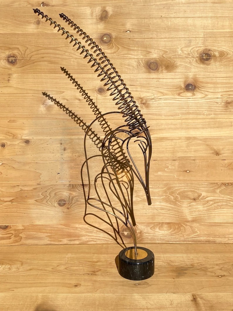MCM Curtis Jere Brass Gazelle Sculpture (1 of 1)