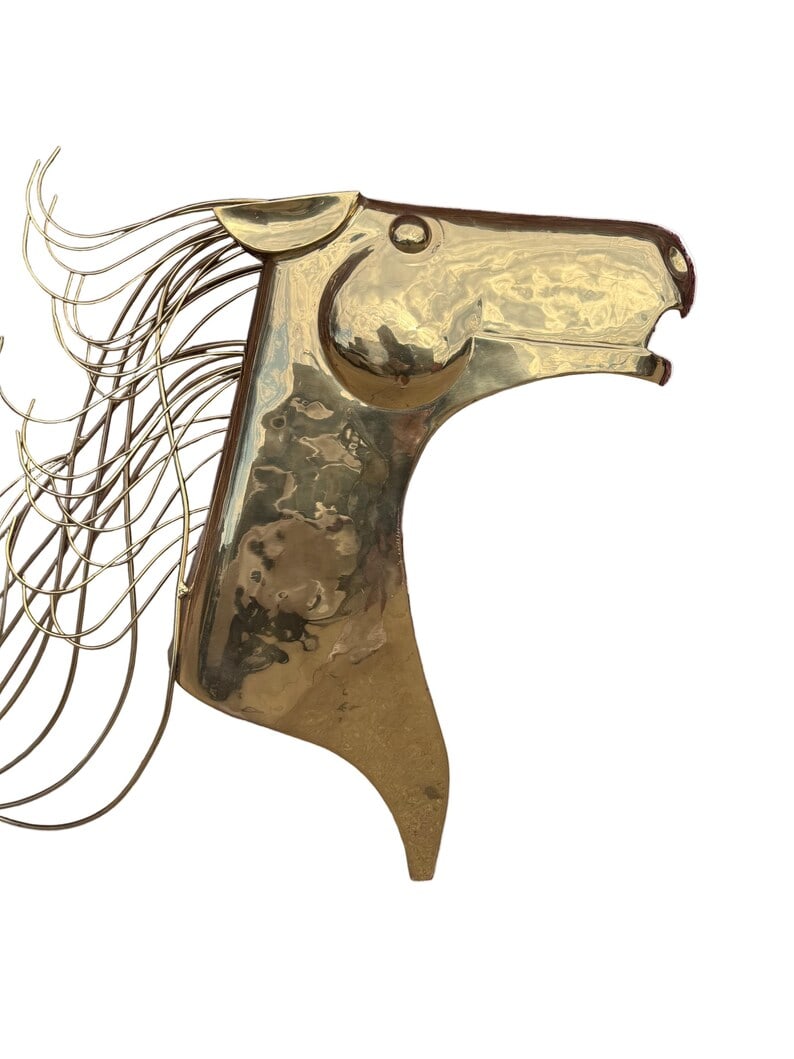 MCM Brass Horse Head Wall Sculptures by Curtis Jere (1 of 8)