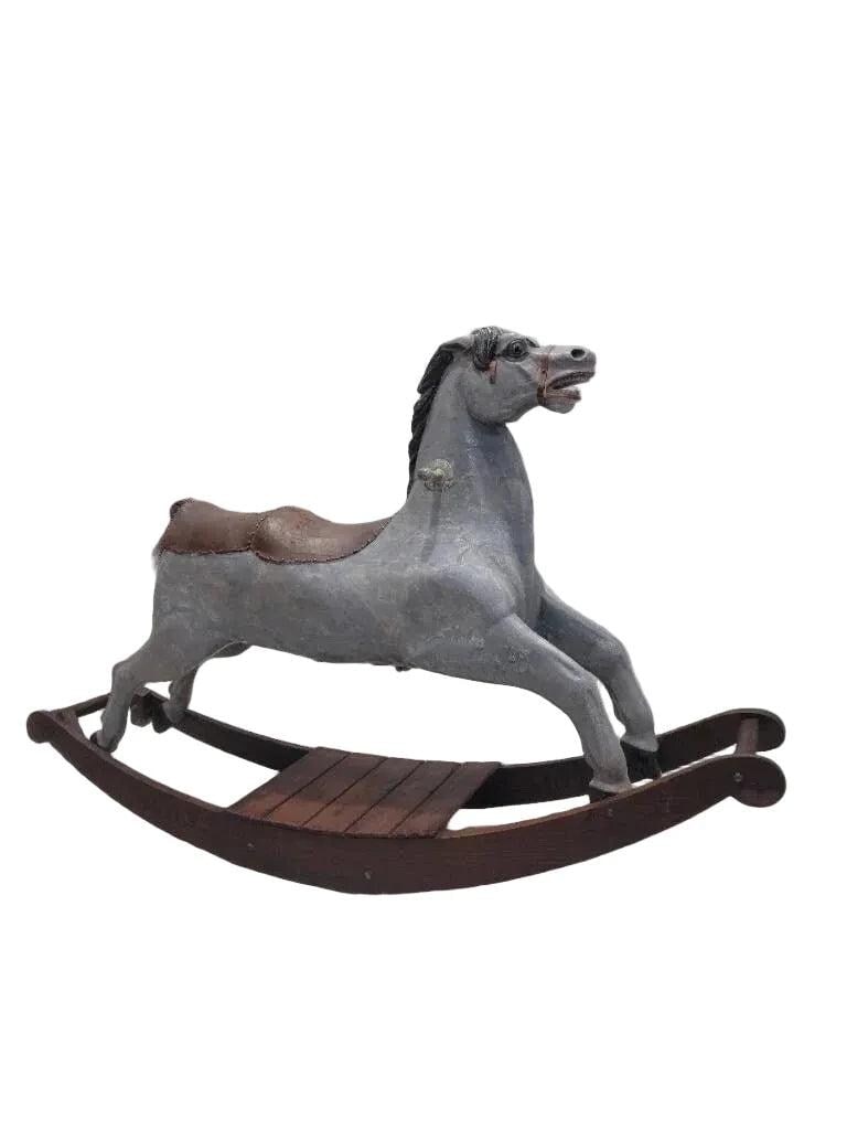 Antique French Double Seater Carousel Rocker Horse - 3