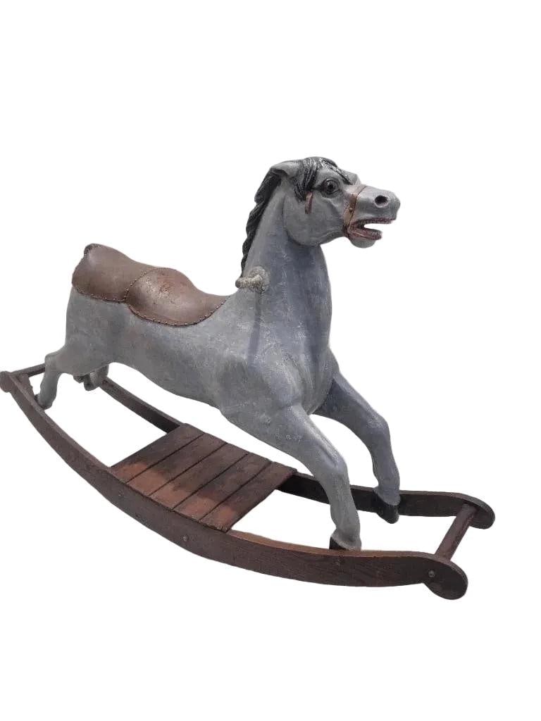 Antique French Double Seater Carousel Rocker Horse - 5