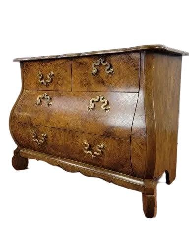 Vintage French Louis XV Revival Style Bombe Chest by Baker Furniture - 5