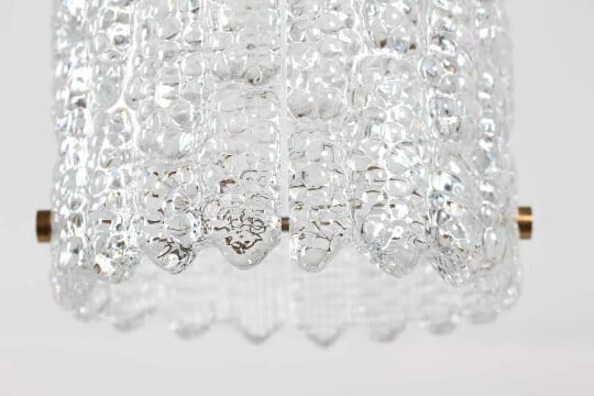 MCM Crystal Pendant Lights by Orrefors - Pair - 7