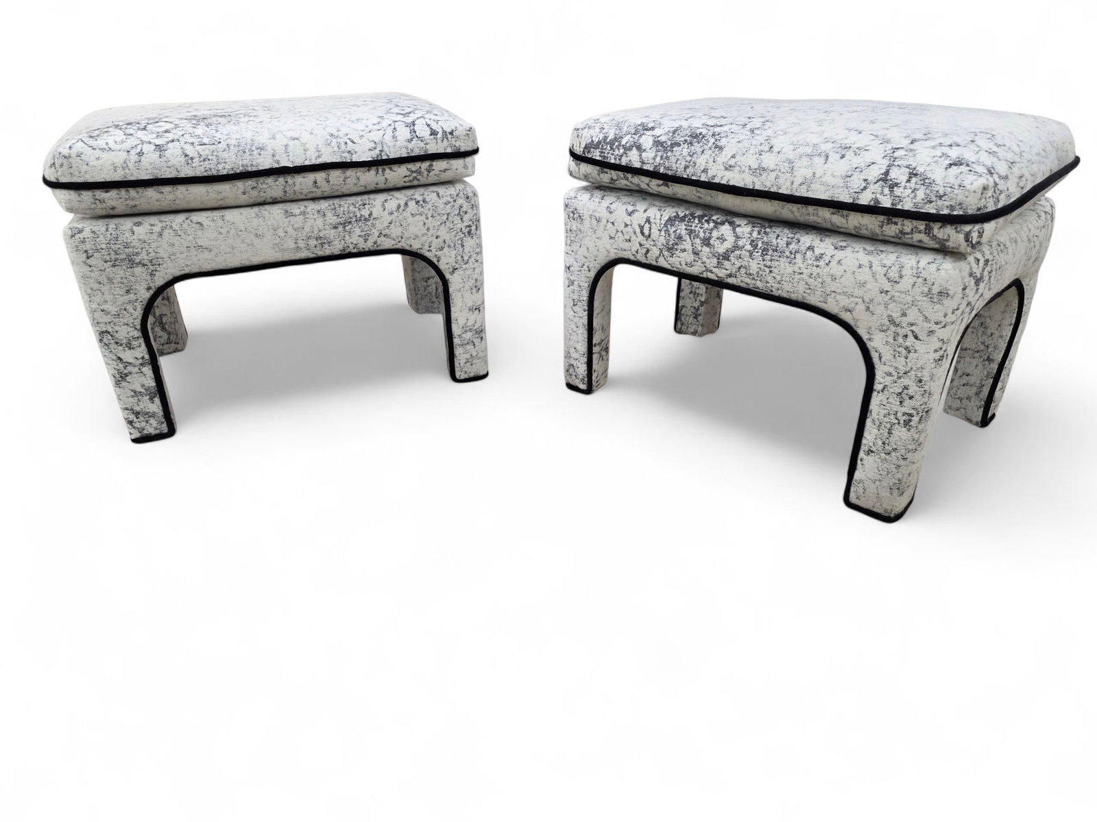 MCM Pillow Top Ottoman by Directional Newly Reupholstered - Pair - 2