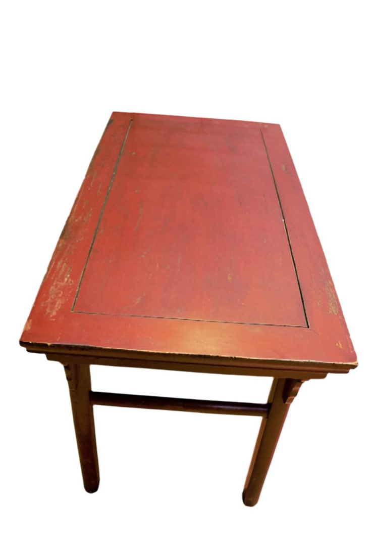 Antique Chinese Red Lacquer Altar Table - 7