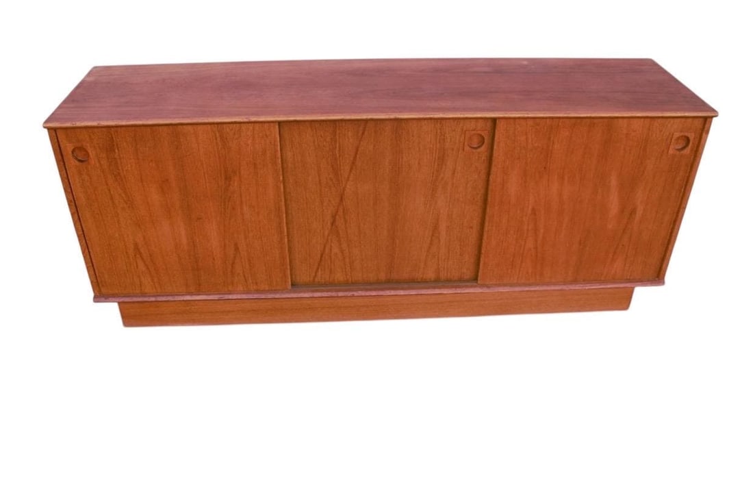 MCM Danish Sliding Door Sideboard Credenza by Dyrlund - 3
