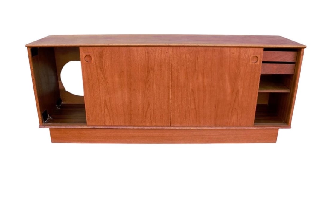 MCM Danish Sliding Door Sideboard Credenza by Dyrlund - 4