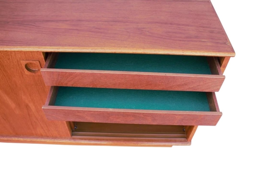 MCM Danish Sliding Door Sideboard Credenza by Dyrlund - 7
