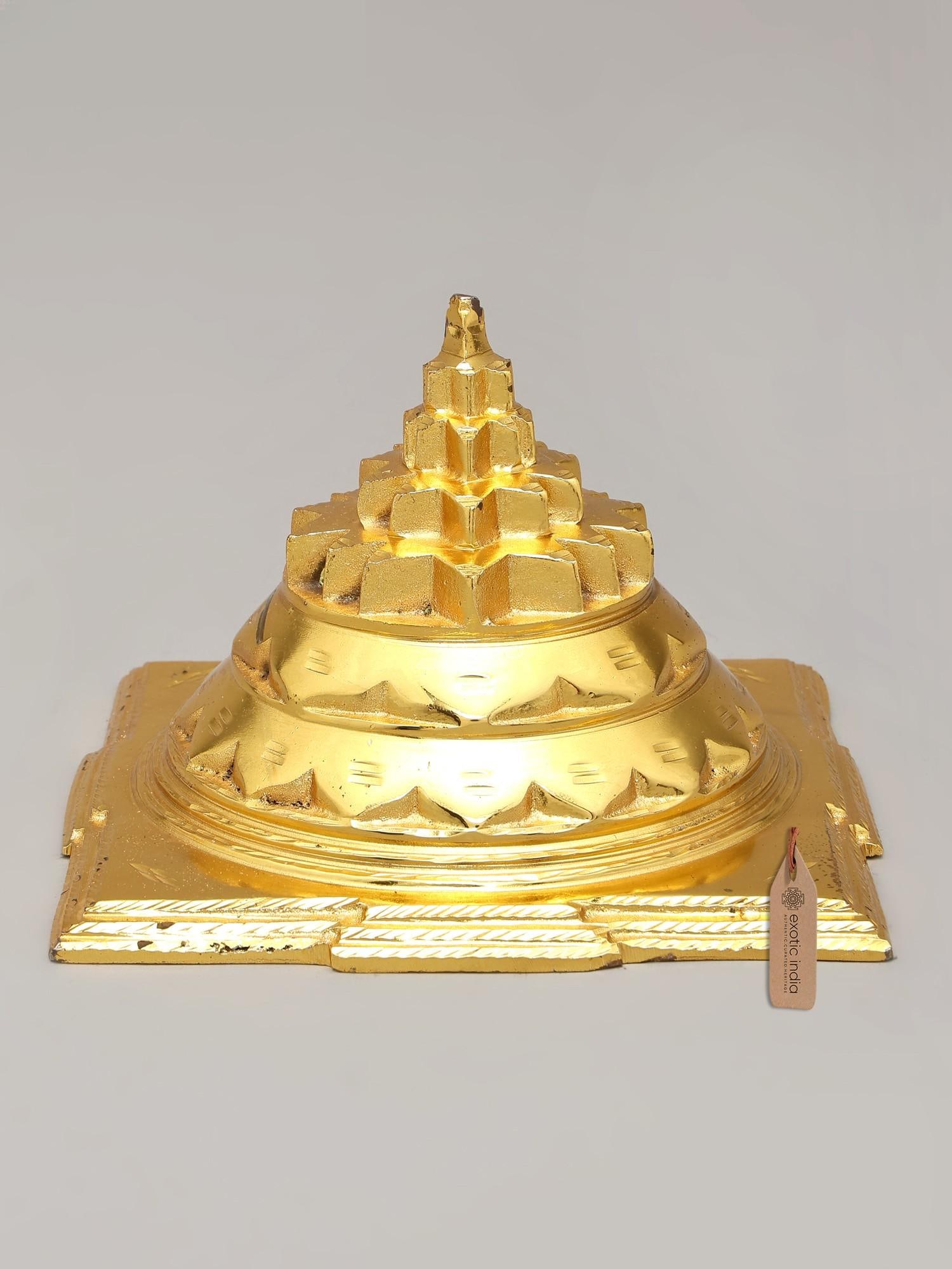 6" Small Brass Shri Yantra - 2