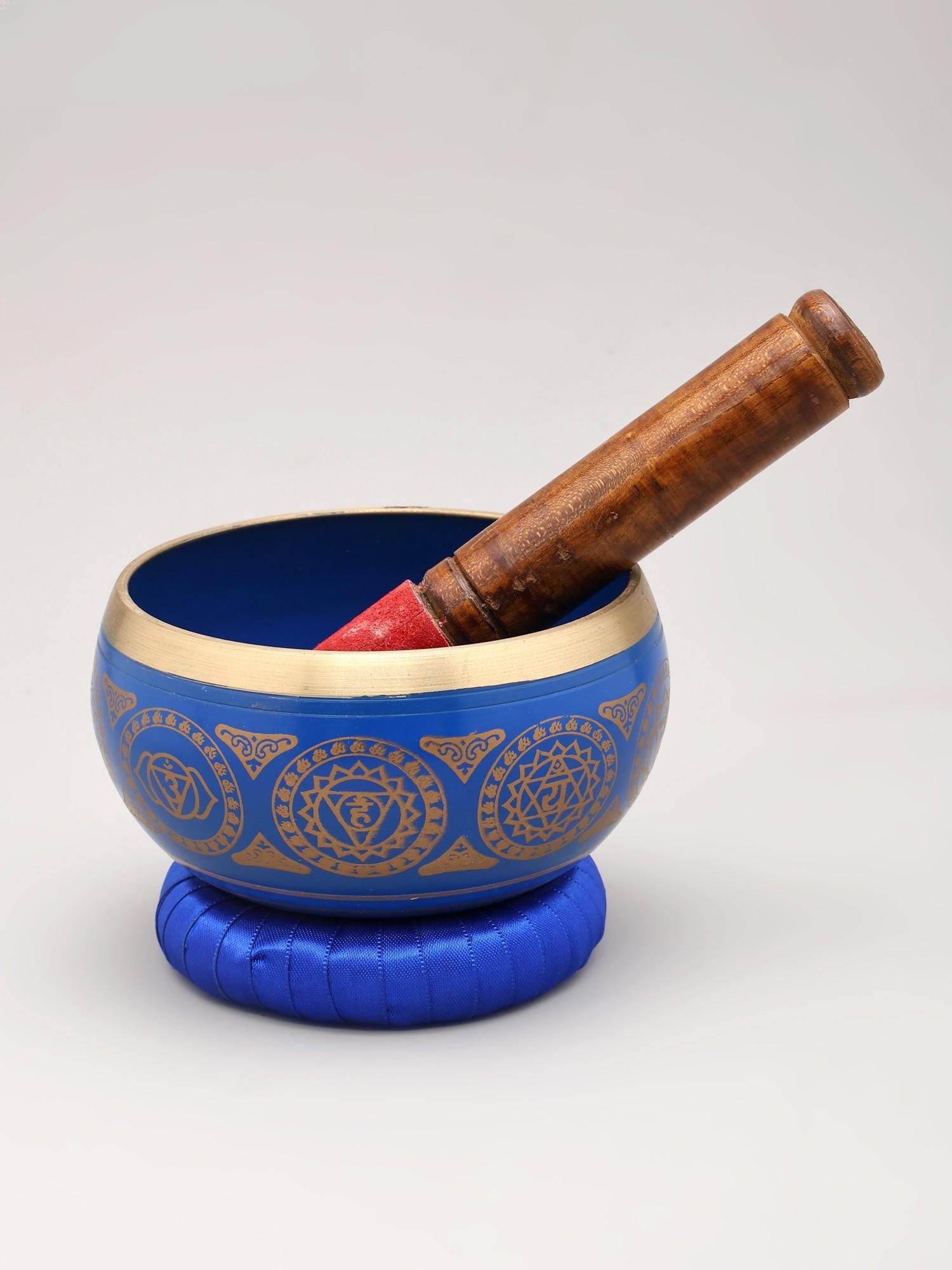 5" Royal Blue Tibetan Singing Bowl Set for Meditation & Sound Healing: Title: 5" Royal Blue Tibetan Singing Bowl Set for Meditation & Sound Healing Reserve: $57.00 Shipping: Domestic: Shipping rates are determined by destination International: Foreign shipping rates are 