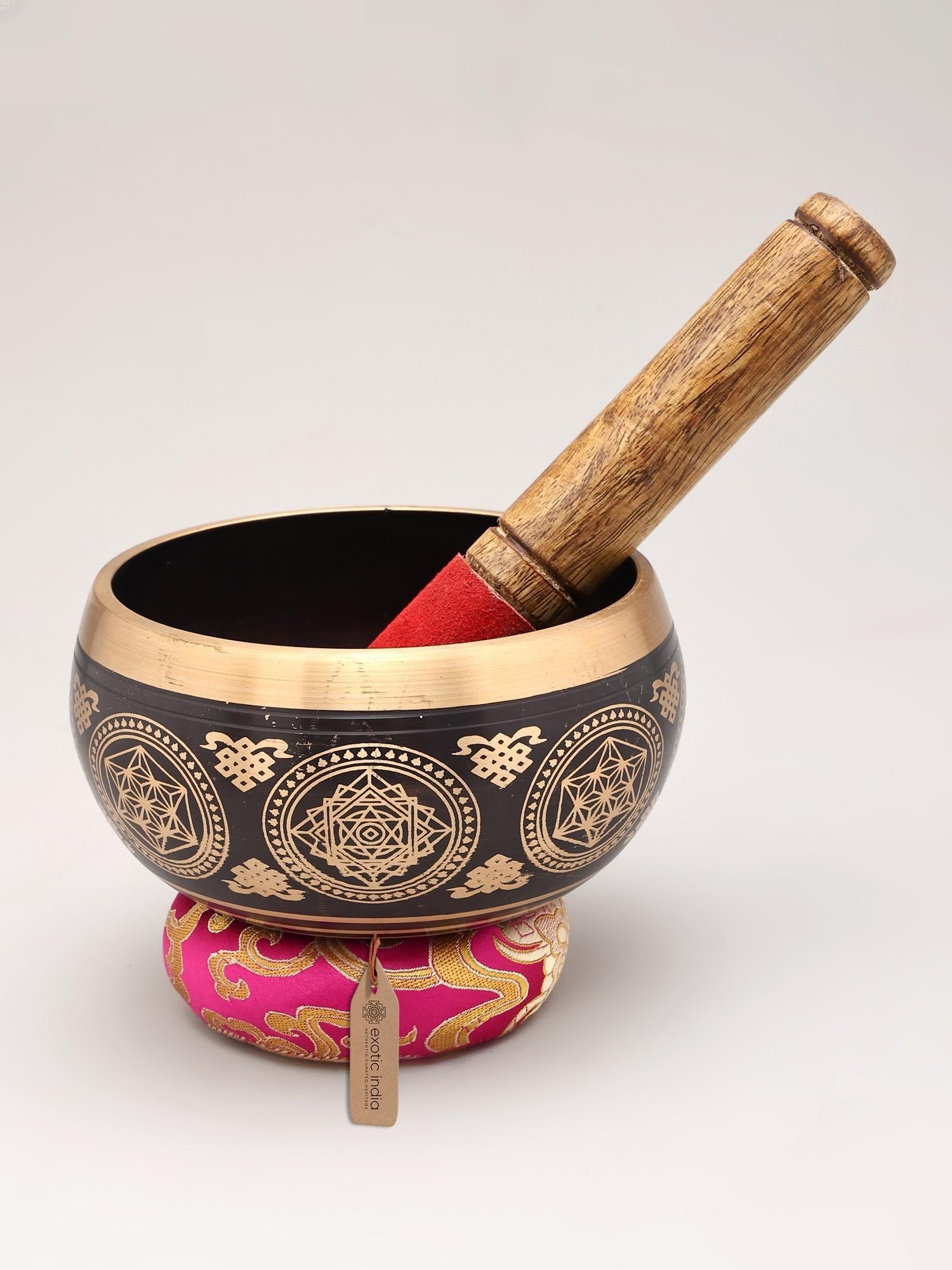 5" Tibetan Singing Bowl Set with Cushion & Wooden Striker: Title: 5" Tibetan Singing Bowl Set with Cushion & Wooden Striker Reserve: $47.00 Shipping: Domestic: Shipping rates are determined by destination International: Foreign shipping rates are determined b