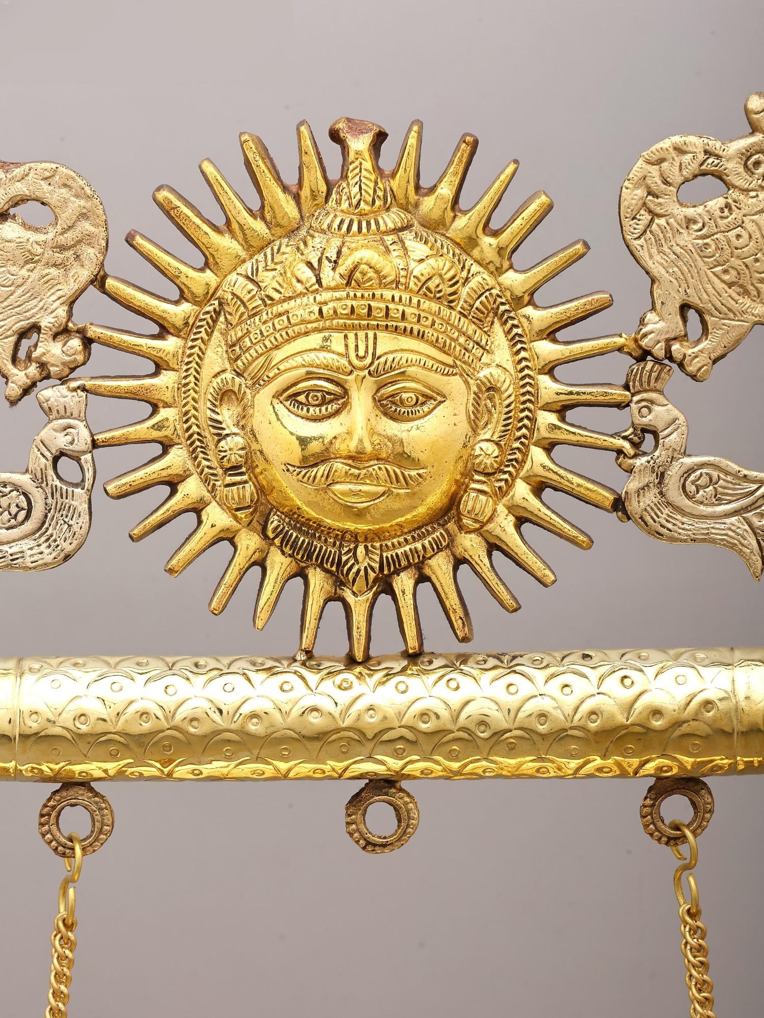 25" Designer Brass Swing for Placing Deity Statue - 2