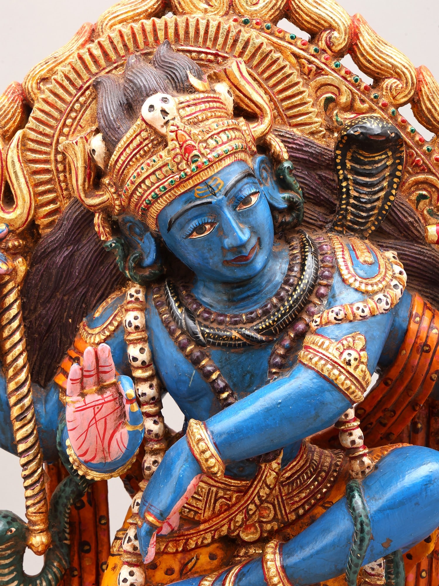 20" Nataraja - Lord Shiva in Cosmic Dance | Handcrafted Divine Sculpture in Wood - 2