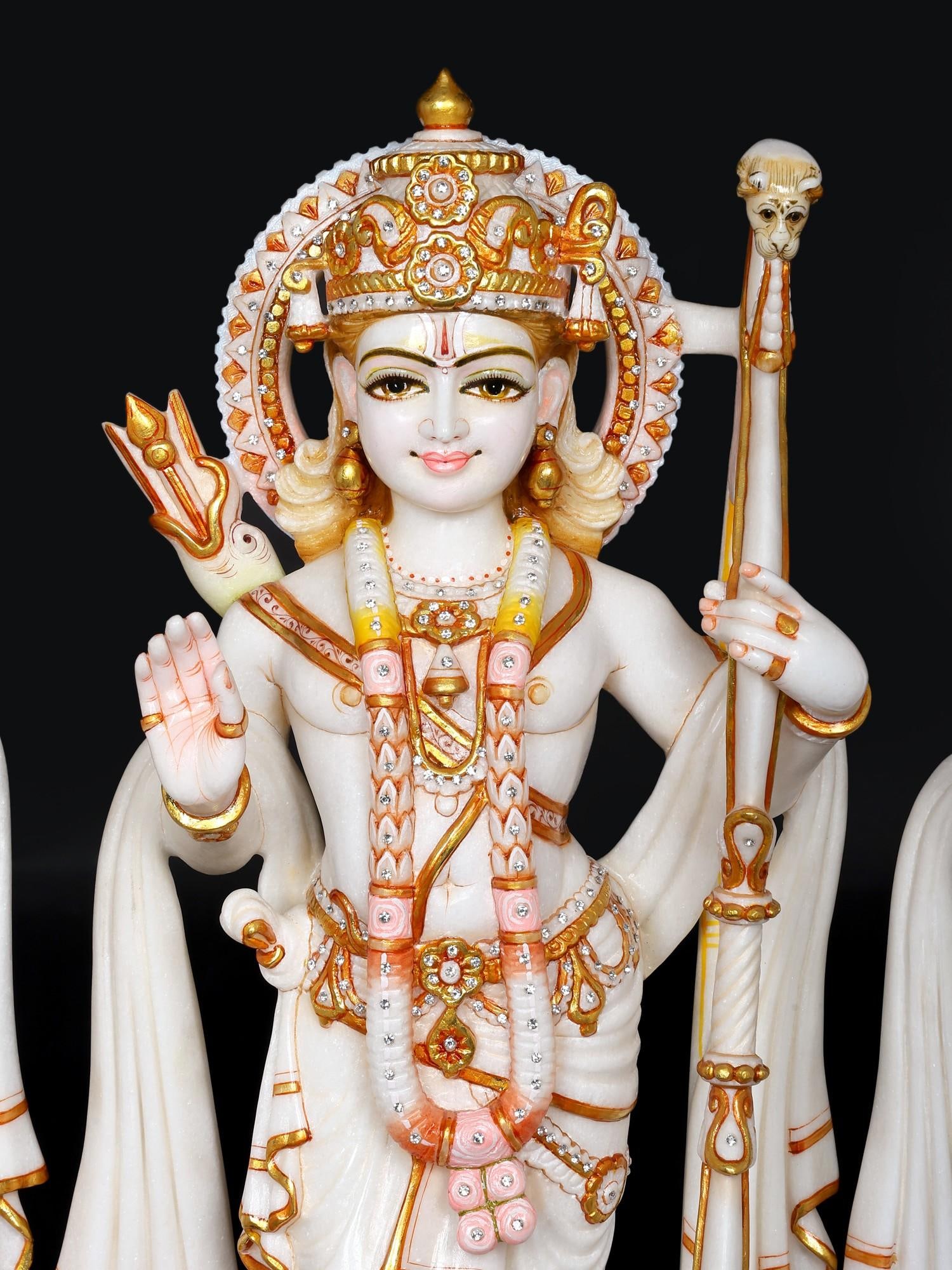 24" Shri Ram Darbar Set | Marble Statues - 2