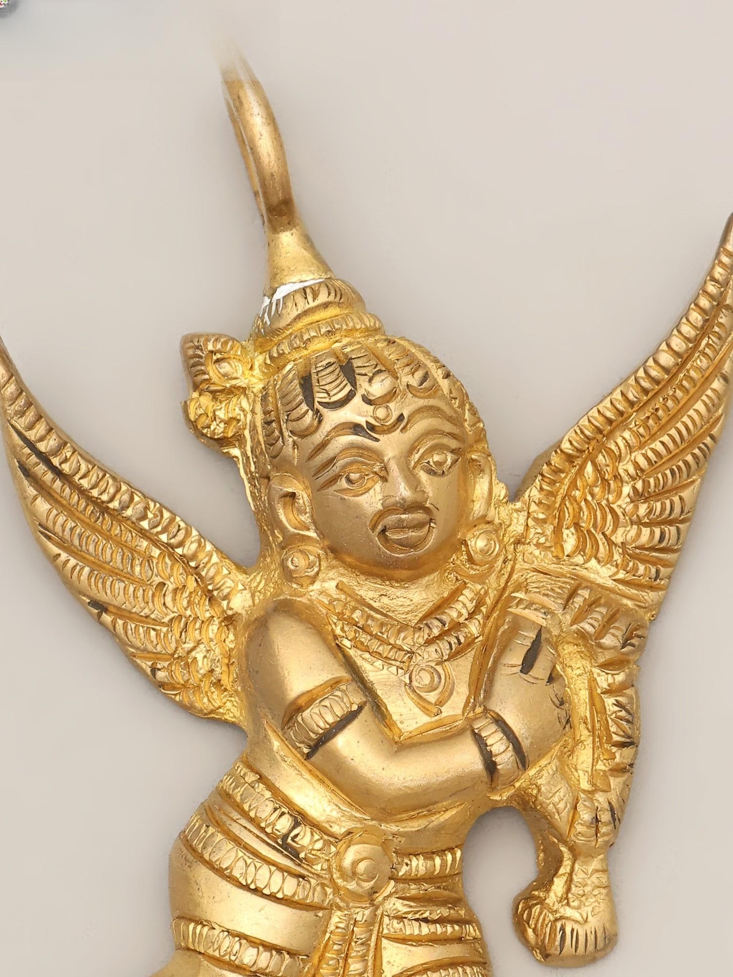 3" Small Brass Gandharva Idol with Hanging Element - 2