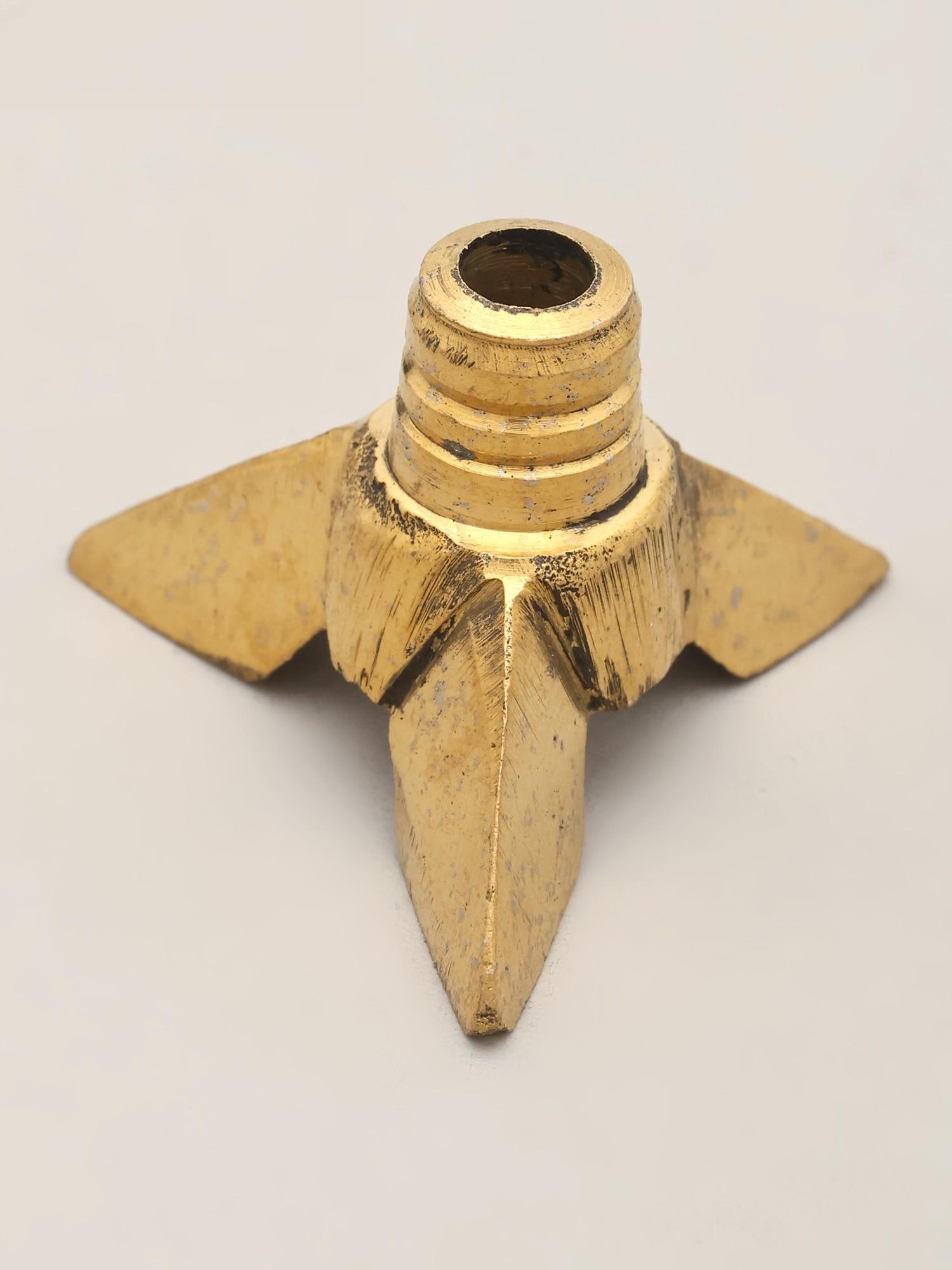Small Brass Wick Holder for Pooja Diya - 2